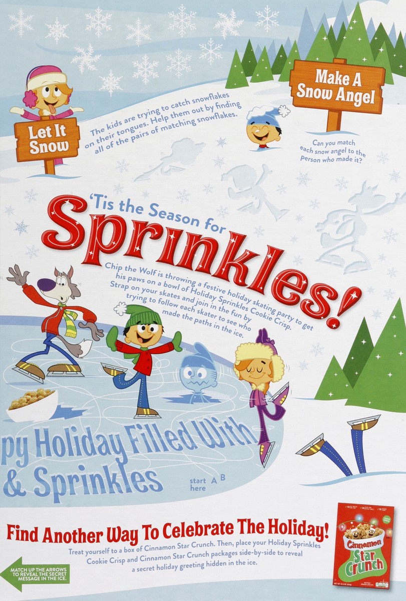 slide 6 of 6, Cookie Crisp Holiday Sprinkles Breakfast Cereal - General Mills, 11.25 oz