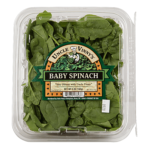 slide 1 of 1, Uncle Vinny's Baby Spinach, 5 oz