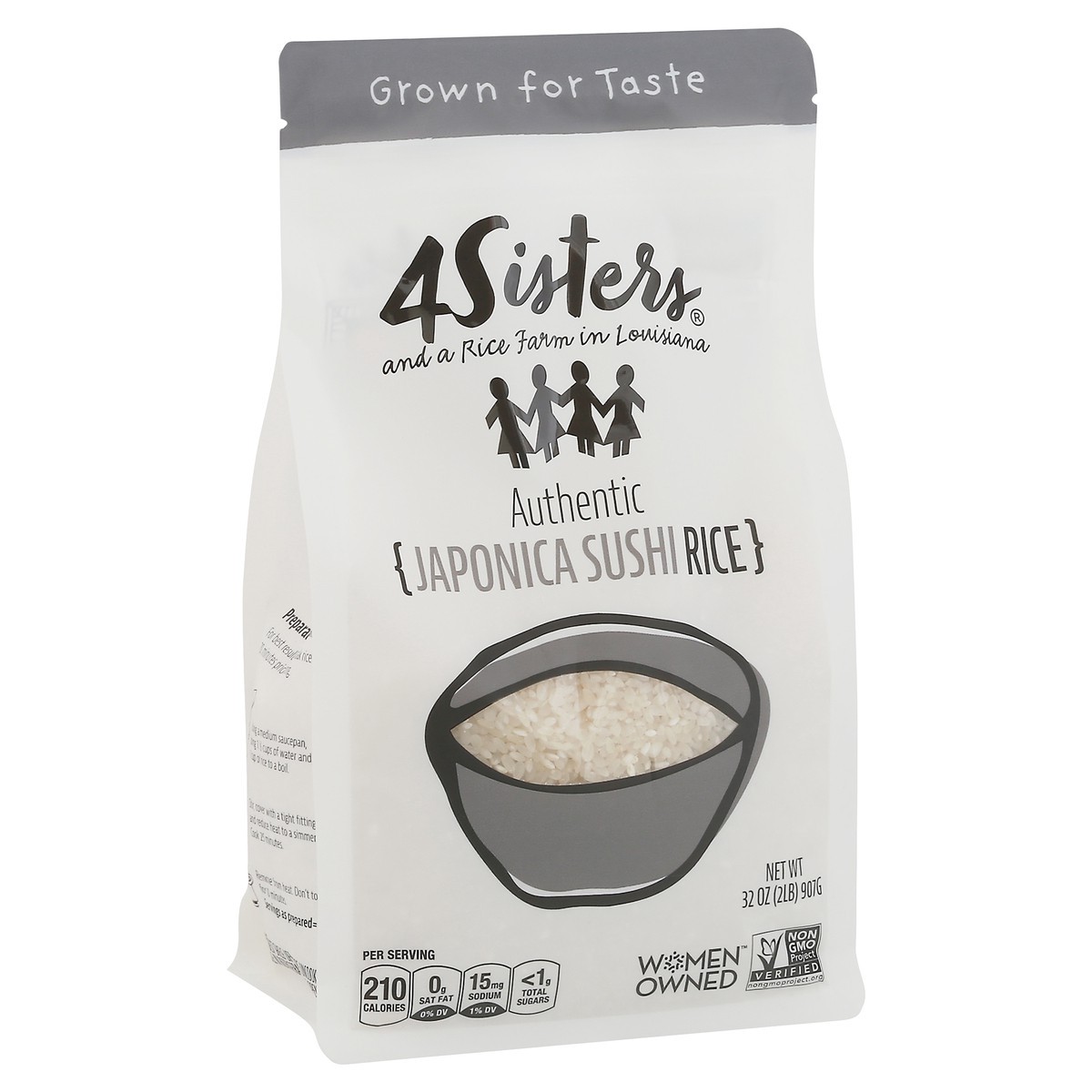 slide 11 of 11, 4Sisters Authentic Japonica Sushi Rice, 2 lb