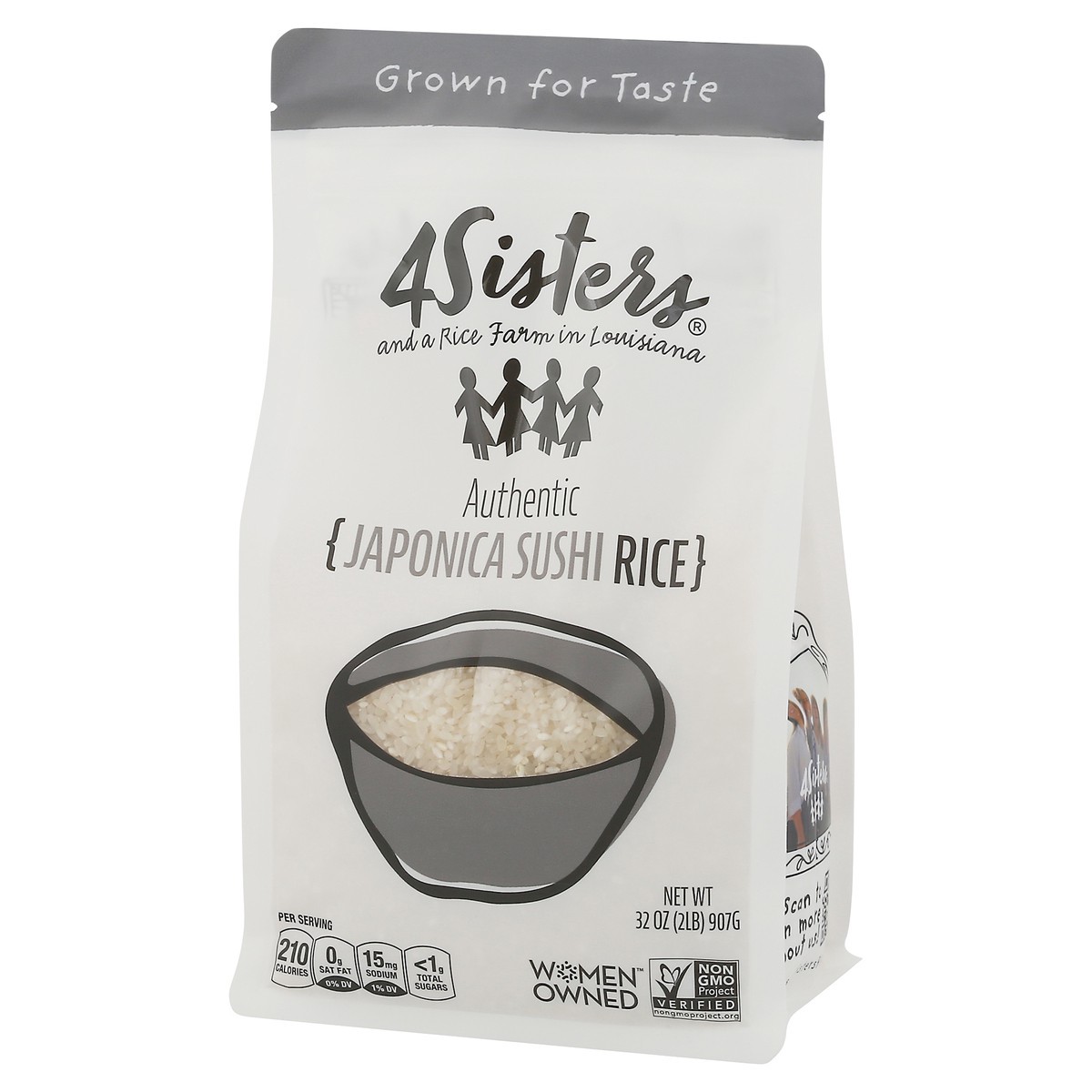 slide 6 of 11, 4Sisters Authentic Japonica Sushi Rice, 2 lb