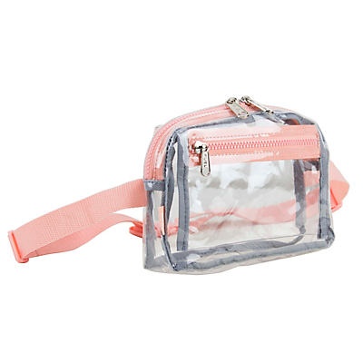 slide 1 of 1, Fuel Clear PVC Fashion Belt Bag with Blush Trim, 1 ct