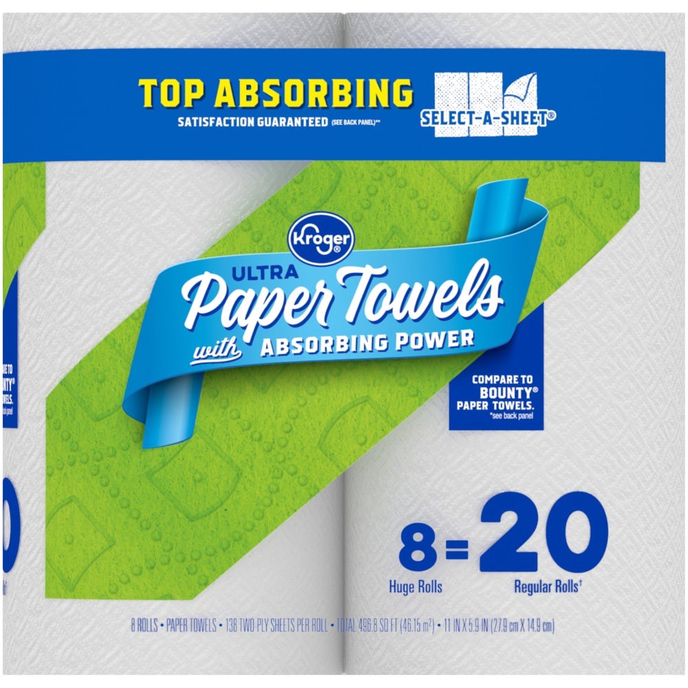 slide 2 of 4, Kroger Select-A-Sheet Paper Towels, 8 ct