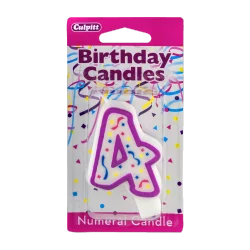 Culpitt Birthday Candles Numeral Candle 4