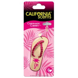 California Scents Hanging Paper Sandal Shape Auto Air Freshener - Coronado Cherry
