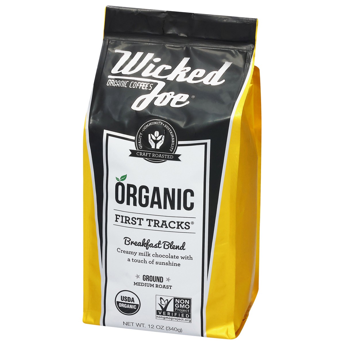 slide 8 of 12, Wicked Joe Coffee Co. Organic Ground Medium Roast Breakfast Blend Coffee 12 oz, 12 oz