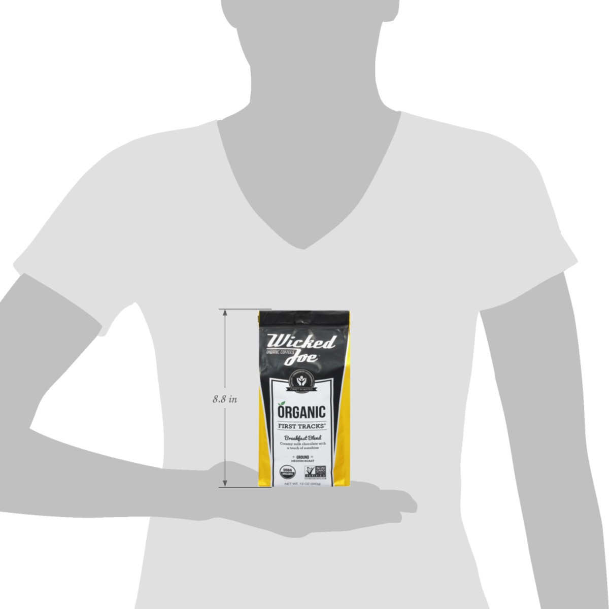 slide 12 of 12, Wicked Joe Coffee Co. Organic Ground Medium Roast Breakfast Blend Coffee 12 oz, 12 oz