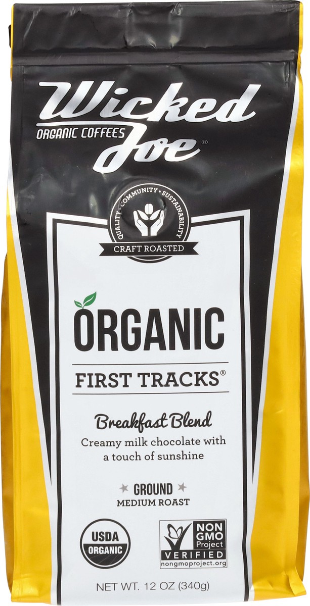 slide 5 of 12, Wicked Joe Coffee Co. Organic Ground Medium Roast Breakfast Blend Coffee 12 oz, 12 oz