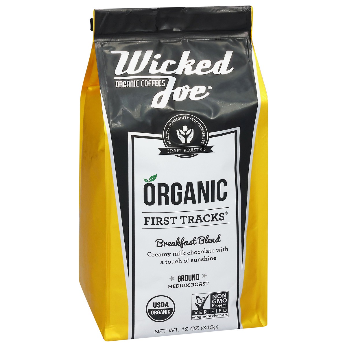 slide 7 of 12, Wicked Joe Coffee Co. Organic Ground Medium Roast Breakfast Blend Coffee 12 oz, 12 oz