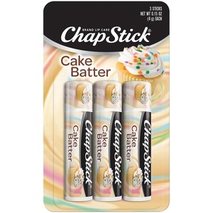 slide 1 of 1, ChapStick Classic Skin Protectant Cake Batter Flavored Lip Balm Tube, 3 Ct, 1 ct