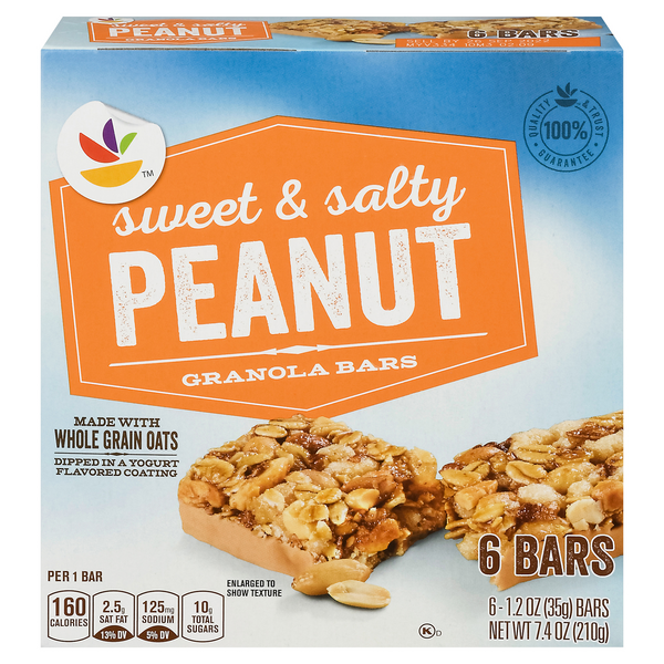 slide 1 of 1, Sweet & Salty Peanut Granola Bar - 6 ct, 6 ct; 7.4 oz