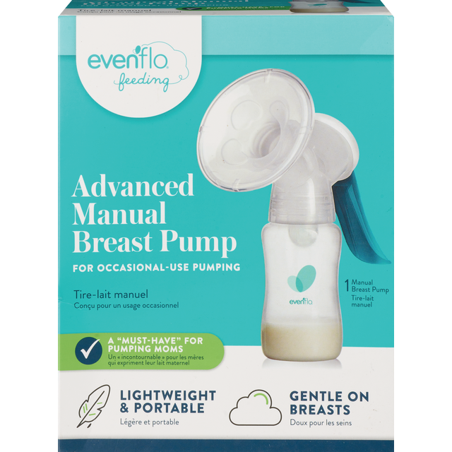 slide 1 of 5, Evenflo Breastfeeding Manual Breast Pump, 1 ct