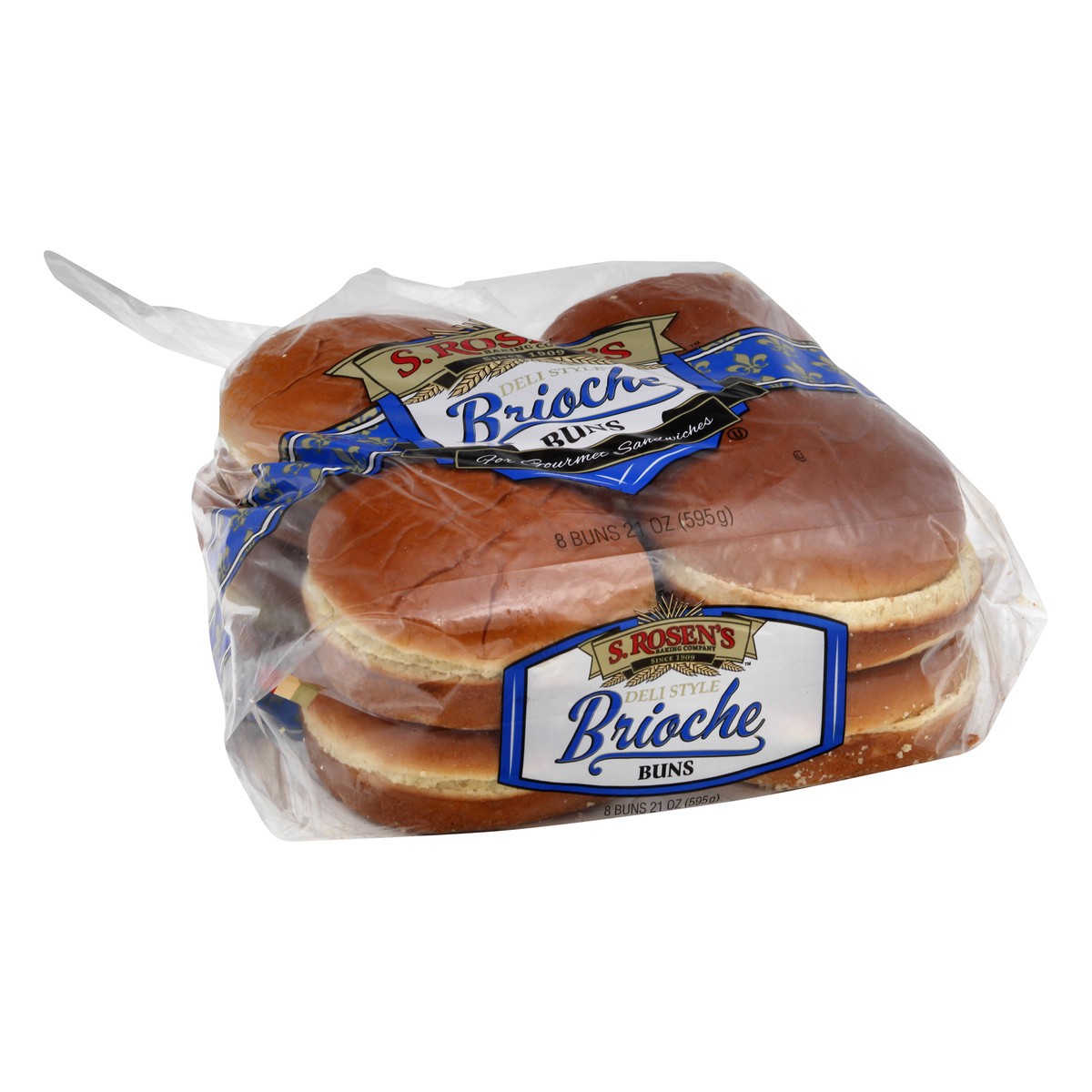 slide 8 of 8, S. Rosen's Buns, Brioche, Deli Style, 21 oz