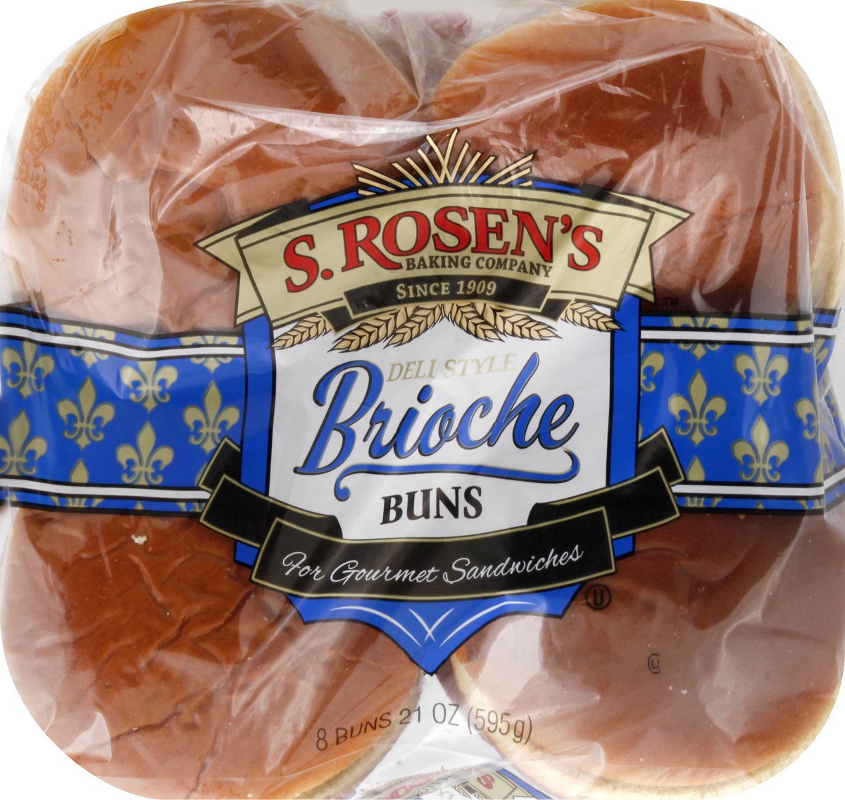 slide 7 of 8, S. Rosen's Buns, Brioche, Deli Style, 21 oz
