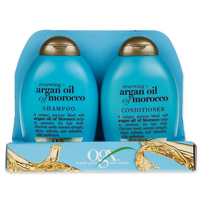 slide 1 of 2, OGX Value Renewing Moroccan Argan Oil Shampoo and Conditioner, 2 ct