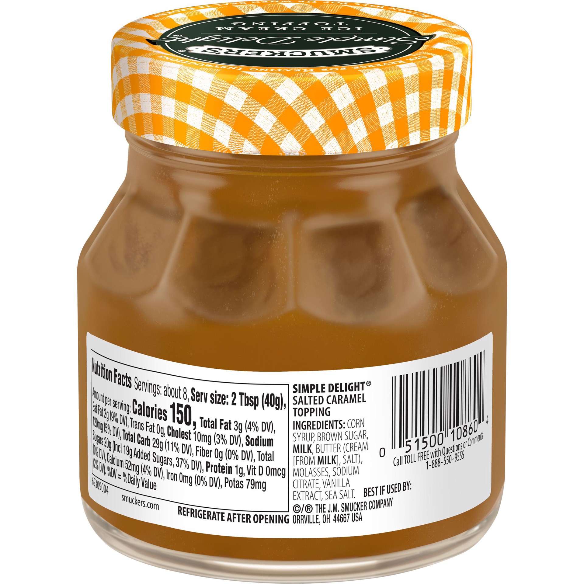 slide 4 of 6, Smucker's Simple Delight Salted Caramel Topping, 11.5 Ounces, 11.5 oz