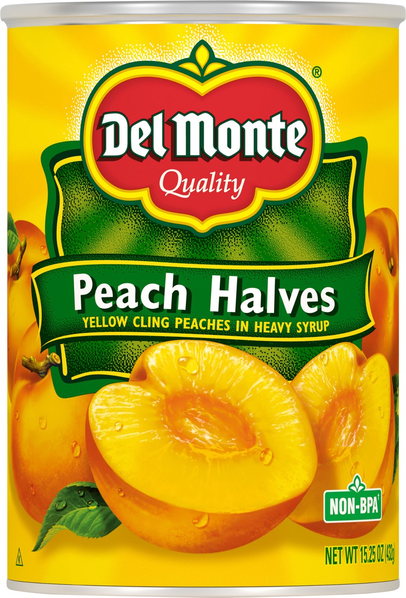 slide 5 of 7, Del Monte Peach Halves In Syrup, 15.25 oz