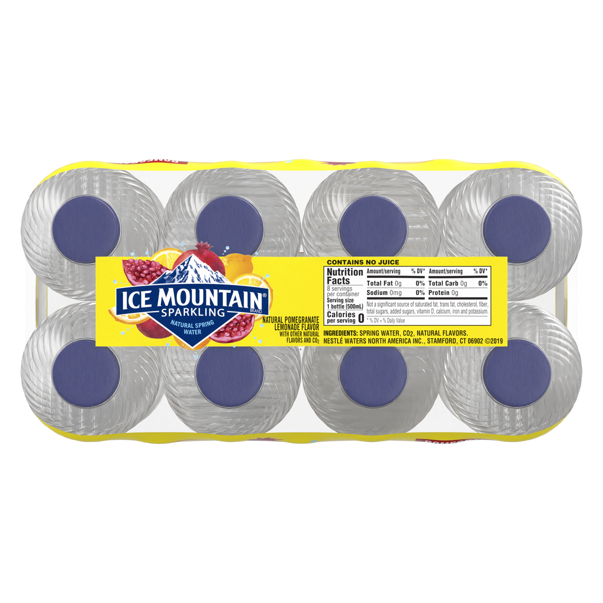 slide 4 of 5, Ice Mountain Sparkling Water, Pomegranate Lemonade, 16.9 oz. Bottles (8 Count), 8 ct; 16.9 fl oz
