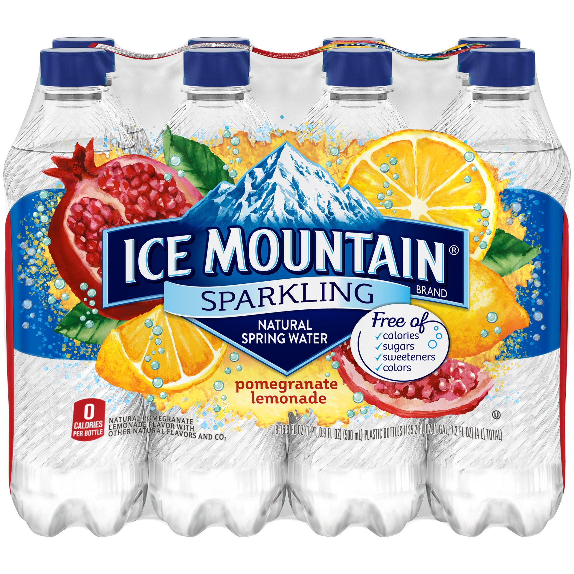 slide 4 of 6, Ice Mountain Pomegranate Lemonade Sparkling Water / Bottles, 8 ct; 16.9 fl oz