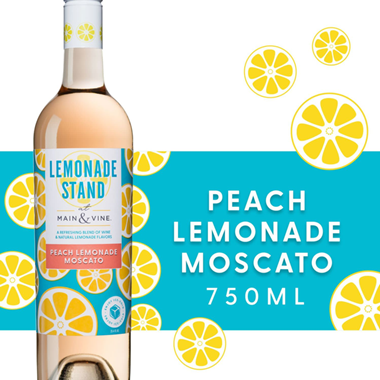 slide 1 of 1, M&V Lemonade Stand Peach Moscato - 750 ml, 750 ml