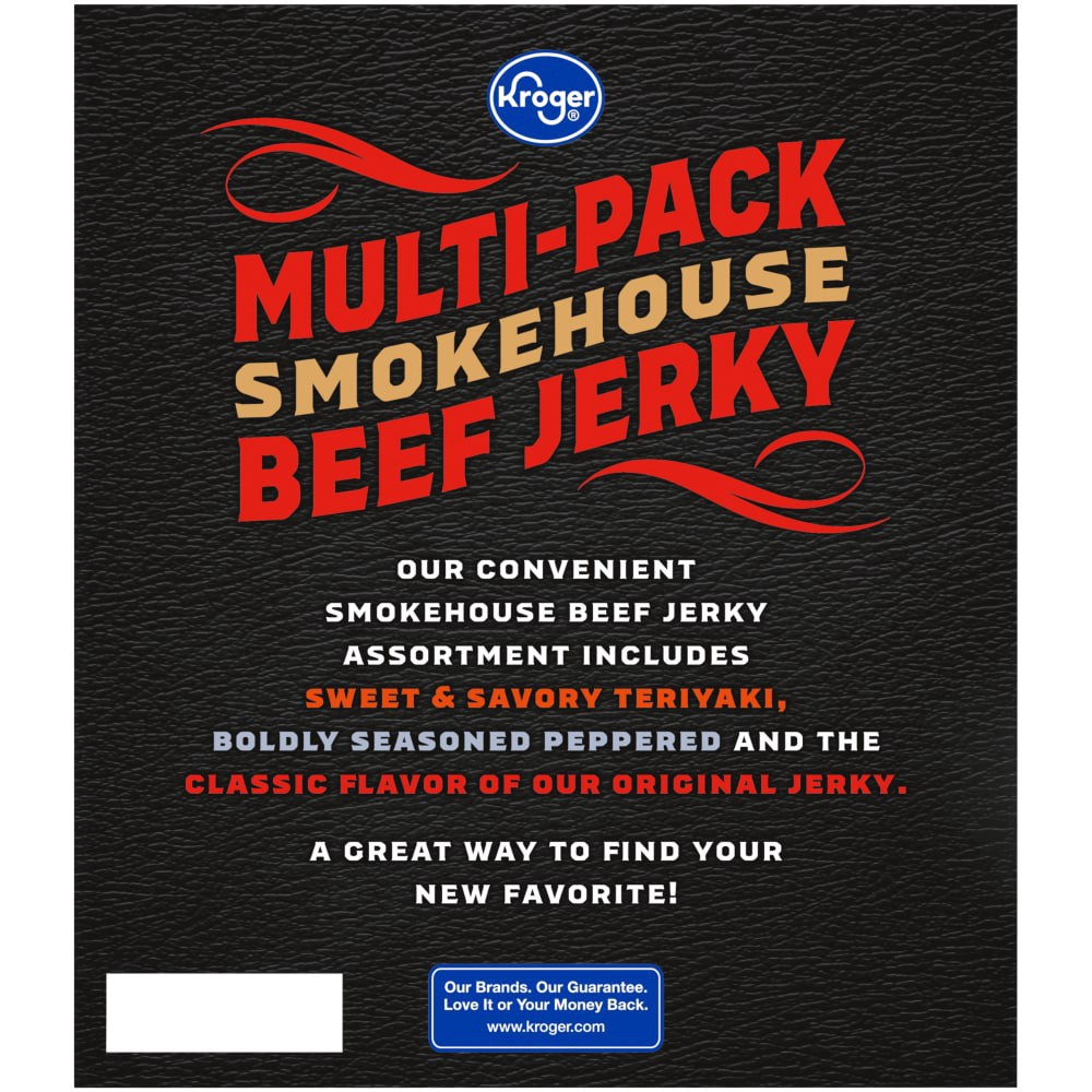 slide 3 of 5, Kroger Multi-Pack Beef Jerky, 10 oz