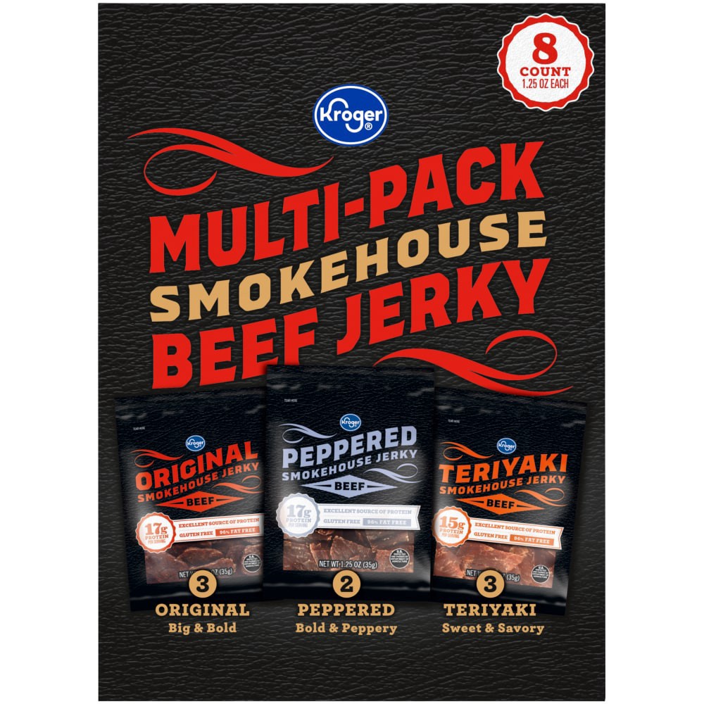 slide 5 of 5, Kroger Multi-Pack Beef Jerky, 10 oz