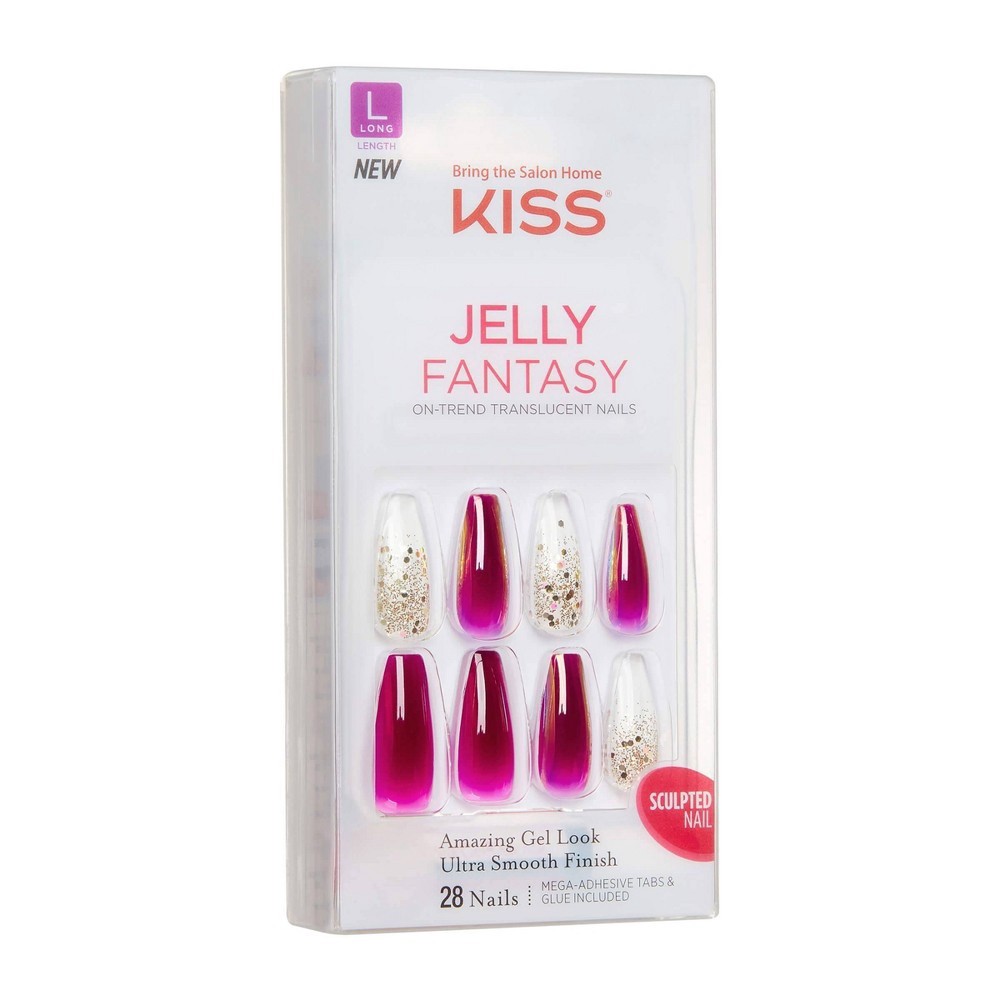 slide 3 of 8, KISS Products KISS Jelly Fantasy Translucent Sculpted Nails - Jelly Dream - 28ct, 1 ct