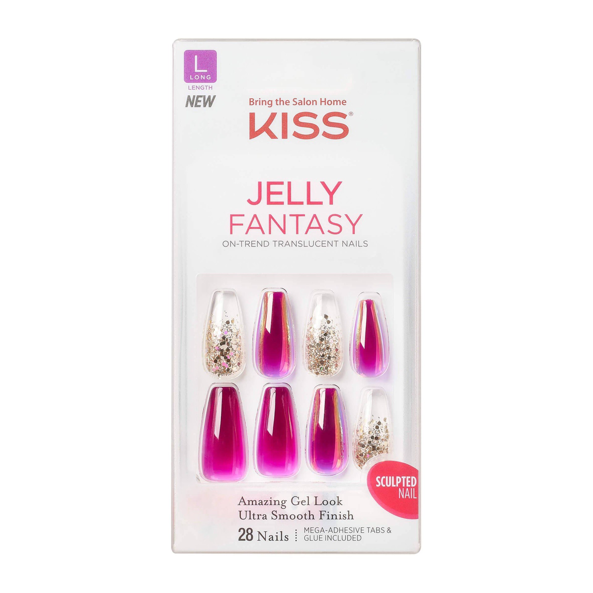slide 1 of 8, KISS Products KISS Jelly Fantasy Translucent Sculpted Nails - Jelly Dream - 28ct, 1 ct