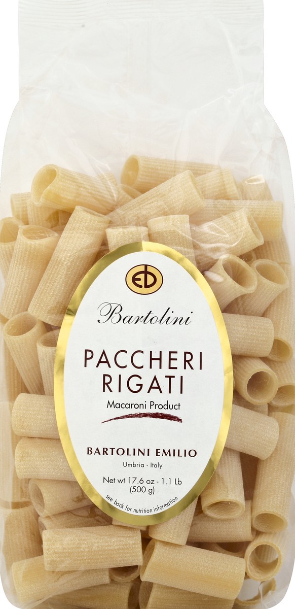 slide 5 of 5, Bartolini Paccheri Rigati, 17.6 oz