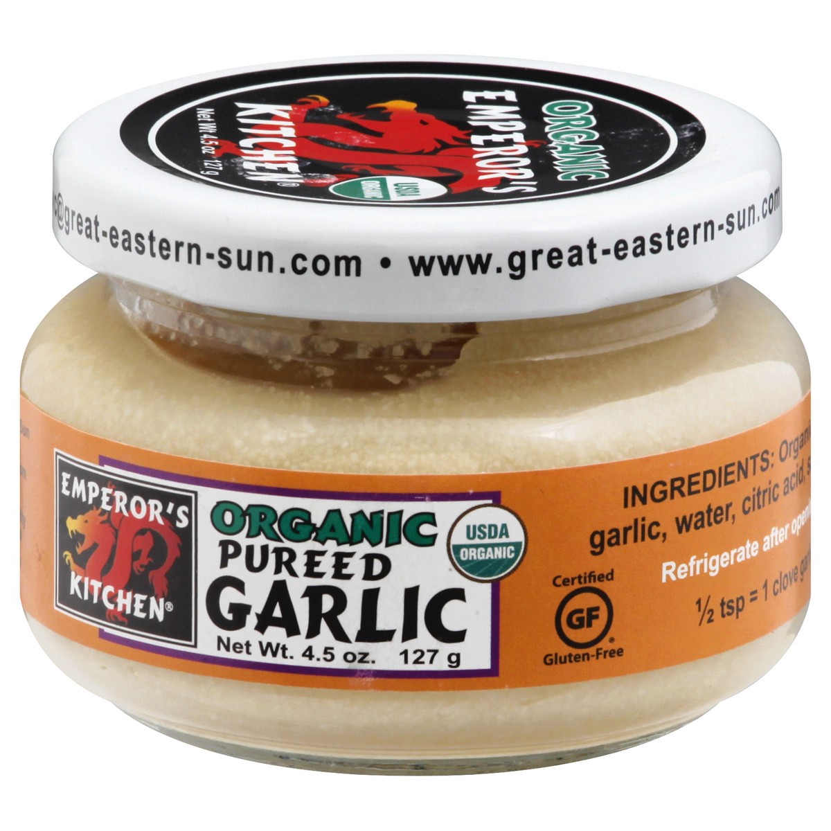 slide 3 of 9, Emperors Kitchen Organic Minced Garli, 4.5 oz