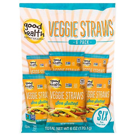 slide 1 of 1, Good Health Straws Vegetable Sea Salt- 6 oz, 6 oz