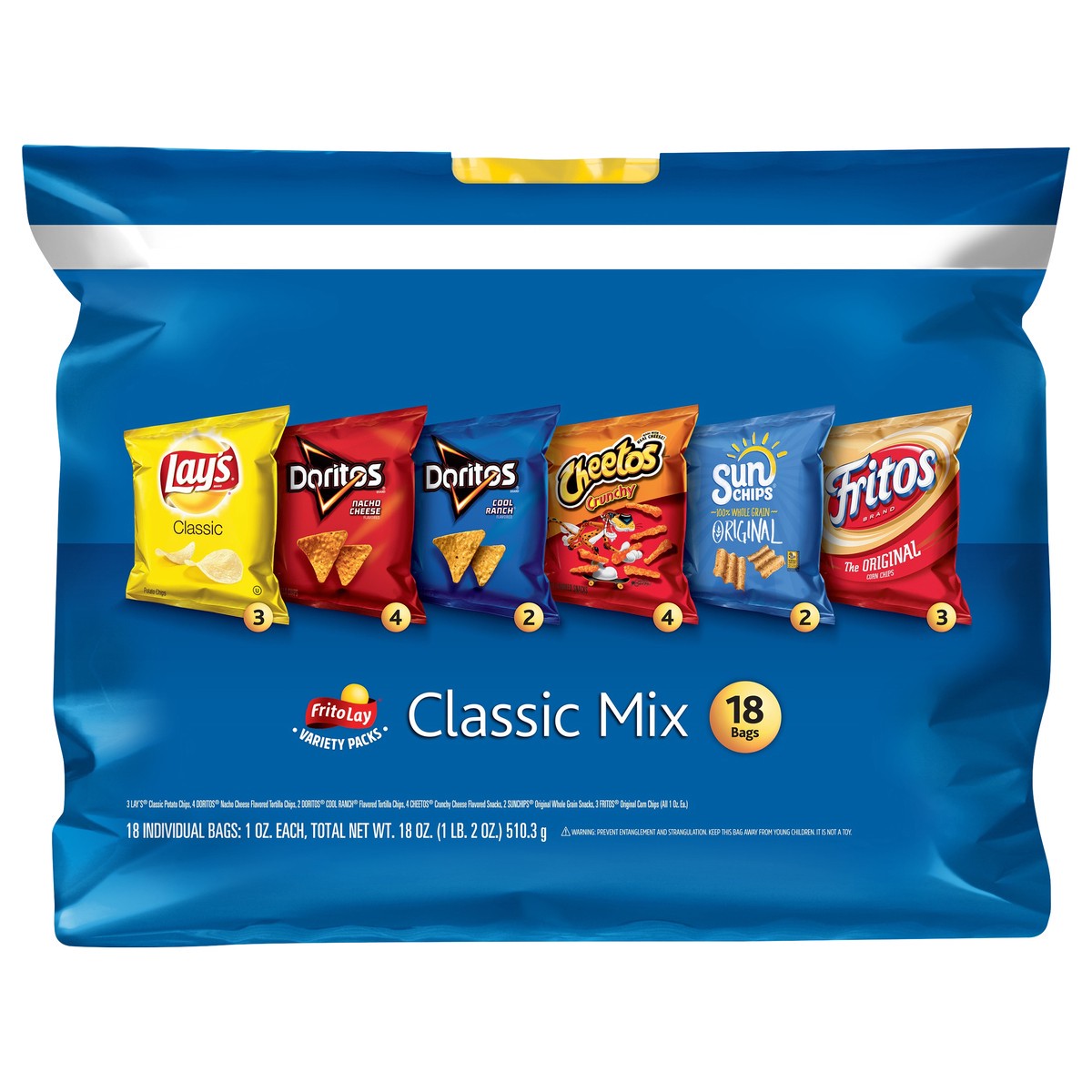 slide 1 of 2, Frito-Lay Classic Mix Variety Packs Bag 18 - 1 oz Bags, 18 ct; 1 oz