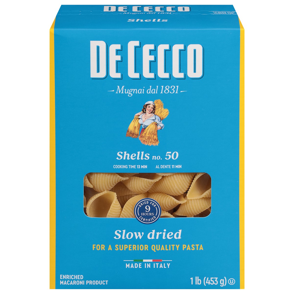 slide 1 of 13, De Cecco Shells, 16 oz