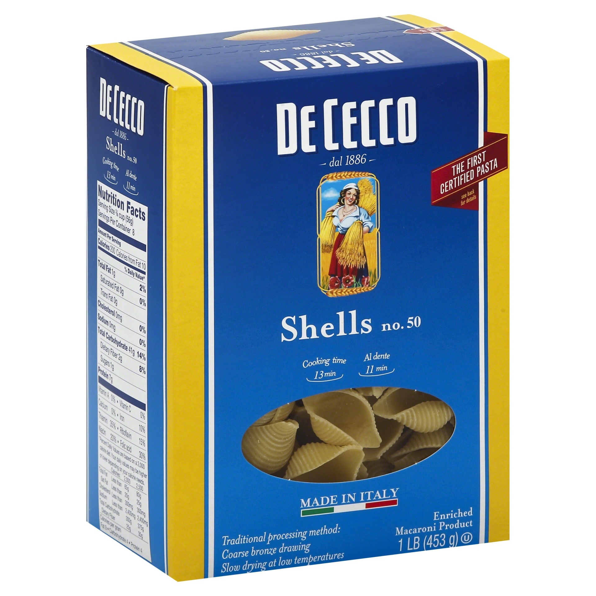 slide 1 of 2, De Cecco Shells, 16 oz