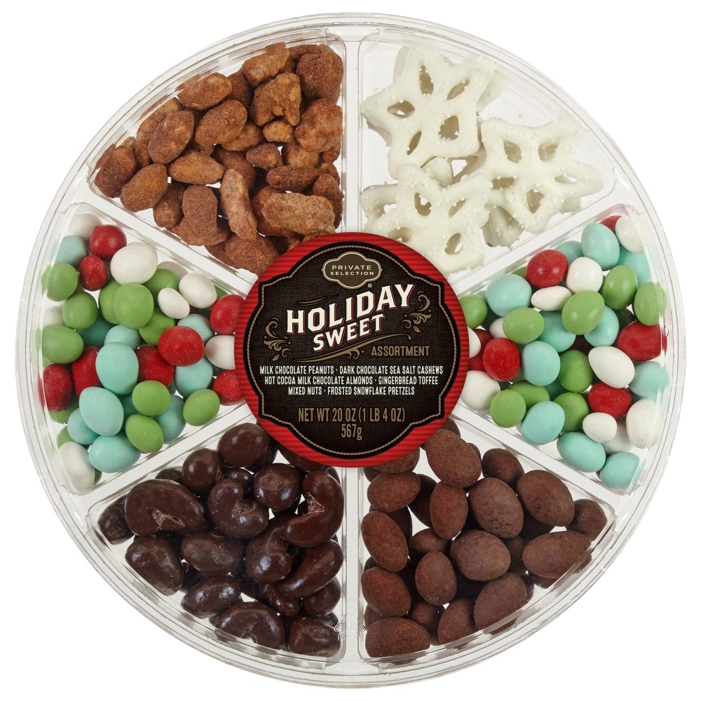 slide 1 of 2, Private Selection Holiday Sweet Nut Assortment Tray, 20 oz