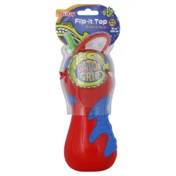 Nuby Bottle, Flip-It Top, Gator Grip, 15 oz, 2+ Years