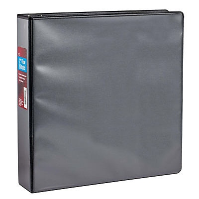 slide 1 of 1, GTC Economy Round Ring View Binder - Black, 2 in