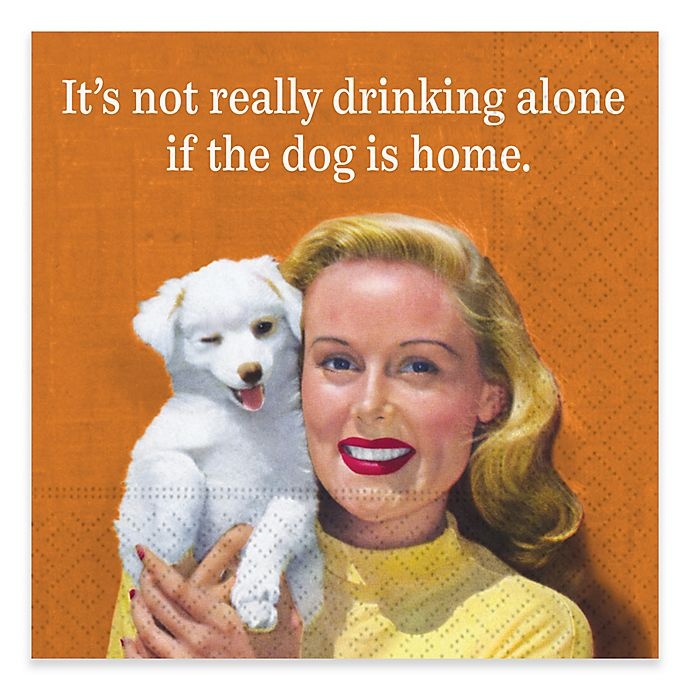 slide 1 of 1, Design Design If the Dog is Home'' Beverage Napkin'', 20 ct