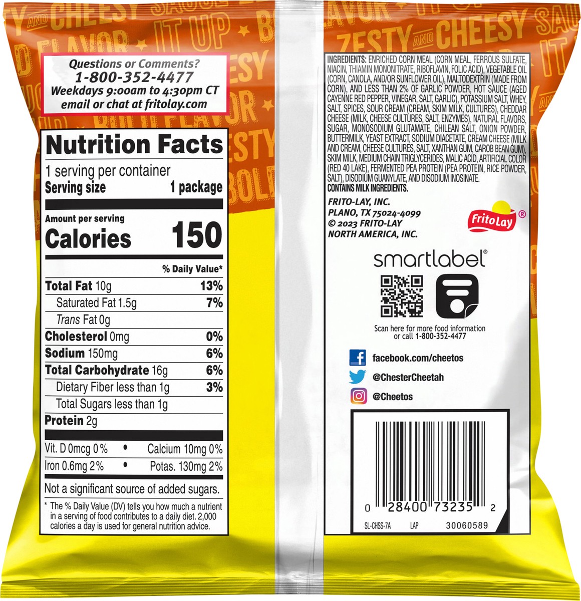 slide 5 of 8, Cheetos Crunchy Cheese Flavored Snacks Buffalo 1 Oz, 1 oz