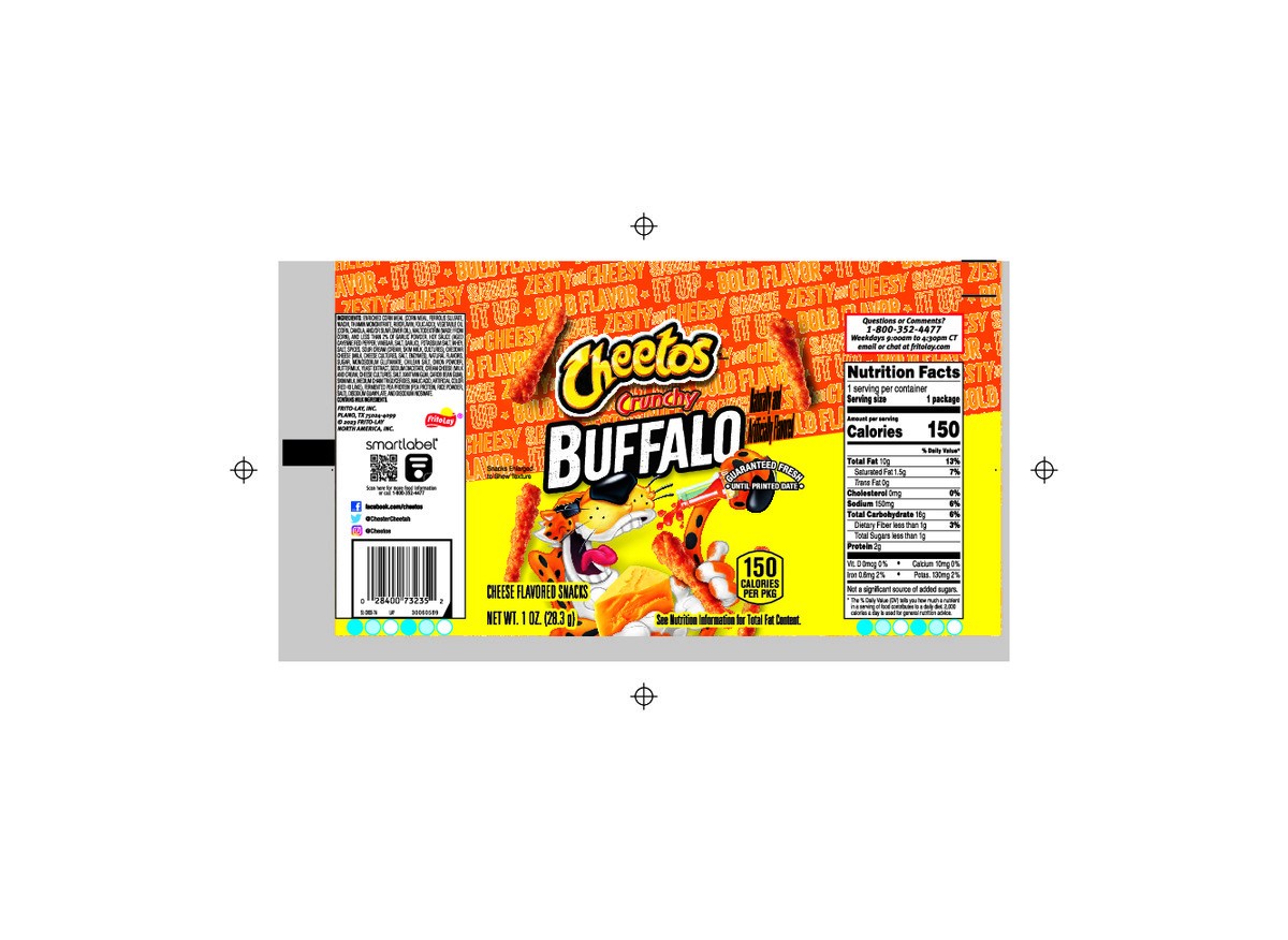 slide 2 of 8, Cheetos Crunchy Cheese Flavored Snacks Buffalo 1 Oz, 1 oz