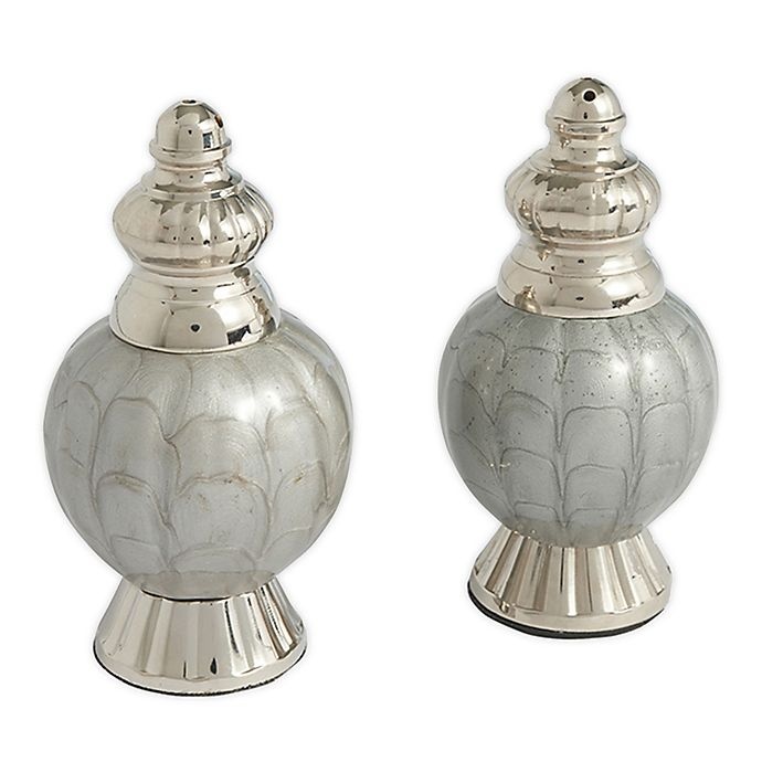 slide 1 of 1, Julia Knight Peony Salt and Pepper Shakers - Platinum, 1 ct