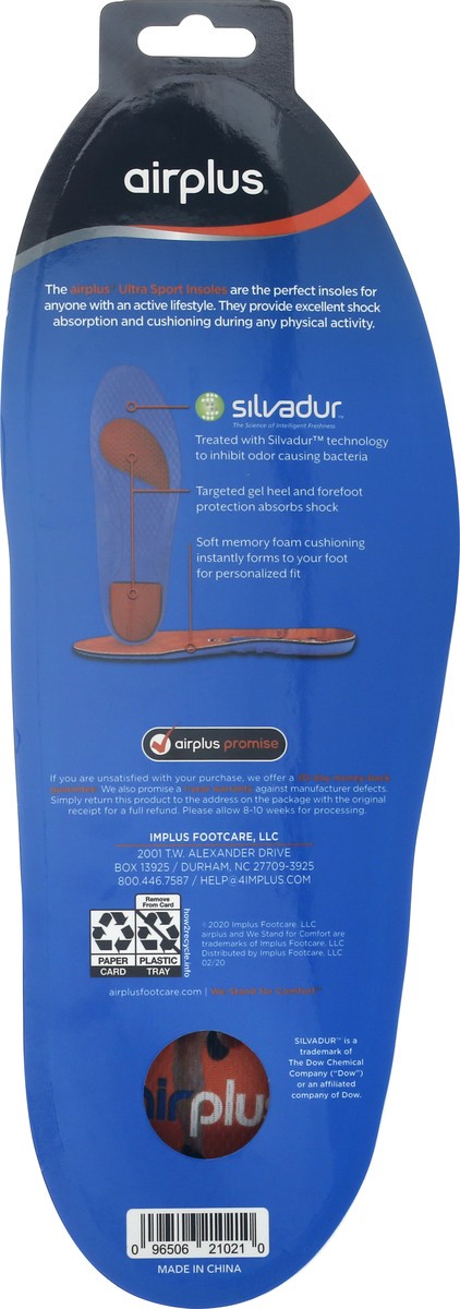 slide 5 of 9, Airplus Ultra Sport Men's Shoe Insole, 1 ct