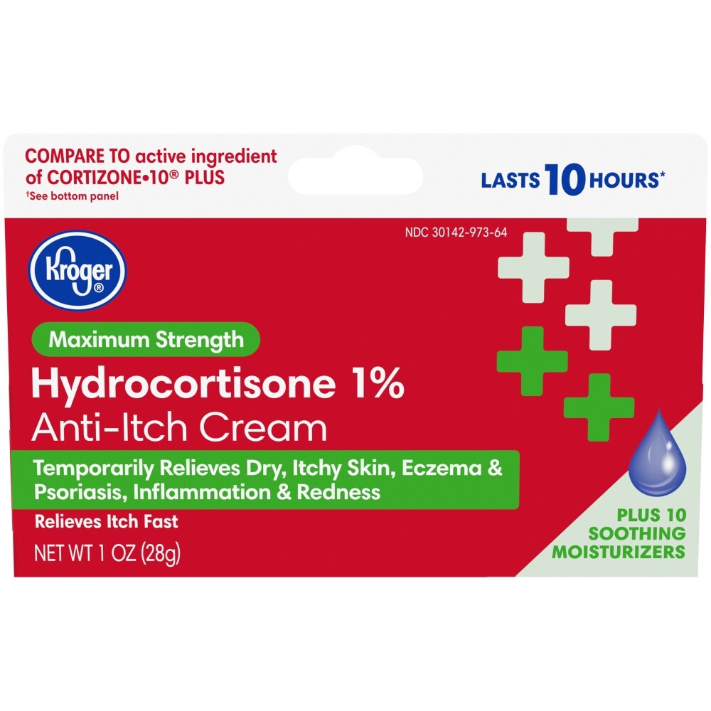 slide 1 of 1, Kroger Maximum Strength Hydrocortisone Antiitch Cream, 1 oz