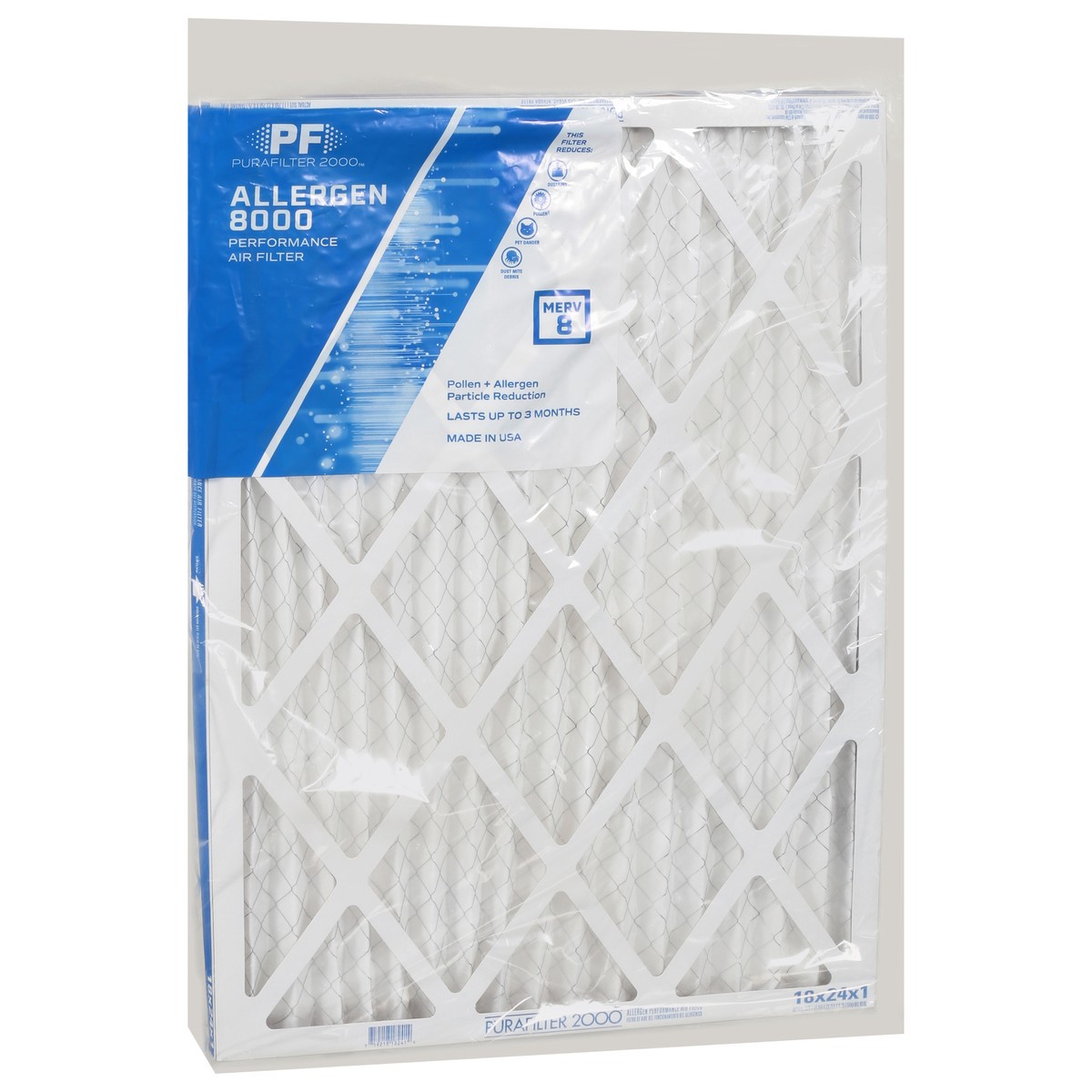 slide 5 of 9, Purafilter 2000 Performance Allergen 8000 Air Filter 1 ea, 1 ct