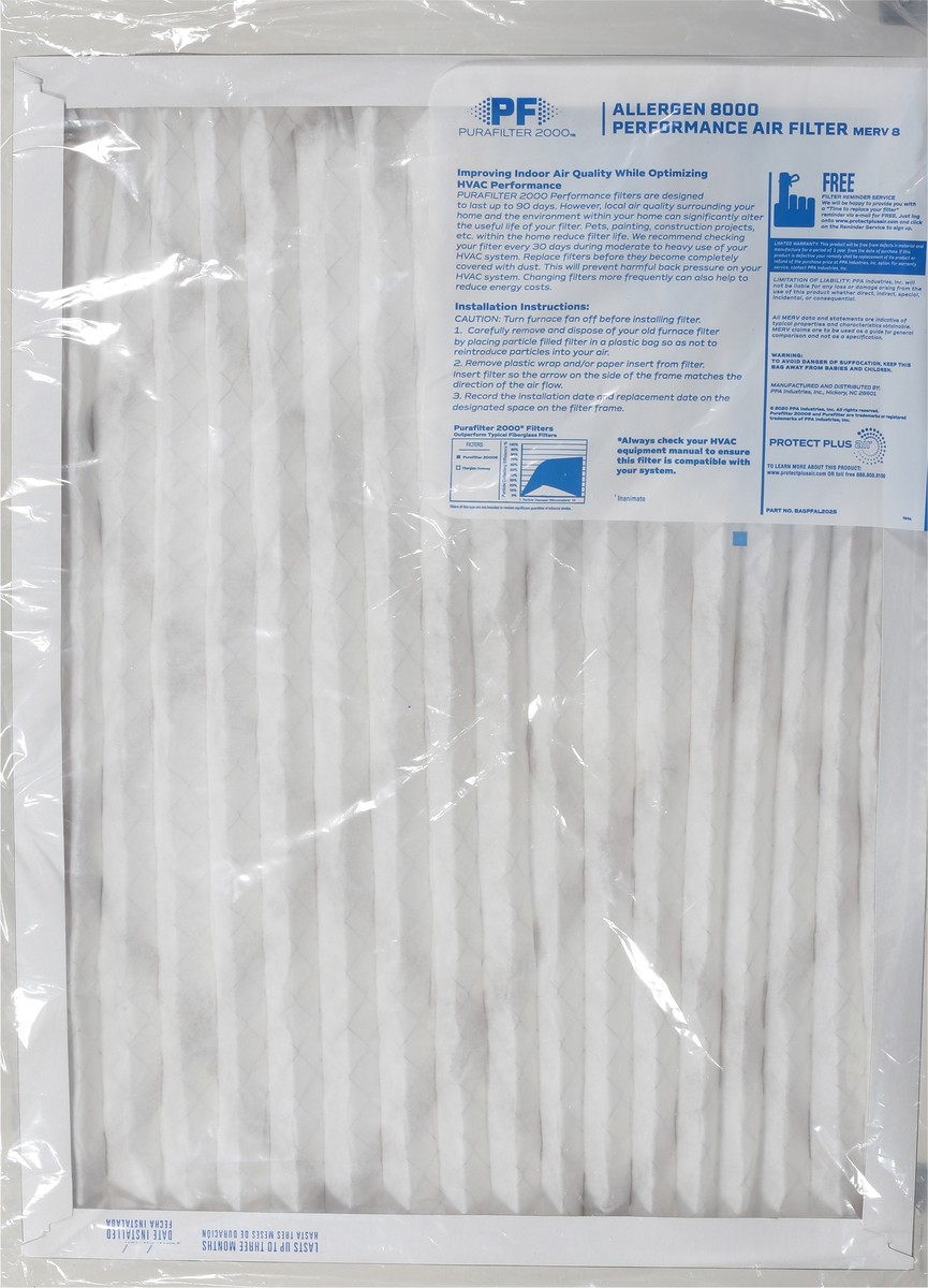slide 3 of 9, Purafilter 2000 Performance Allergen 8000 Air Filter 1 ea, 1 ct