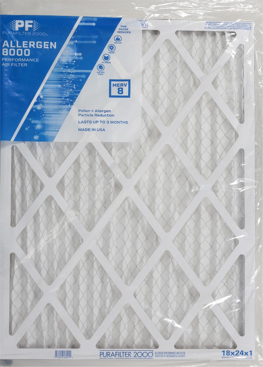 slide 2 of 9, Purafilter 2000 Performance Allergen 8000 Air Filter 1 ea, 1 ct