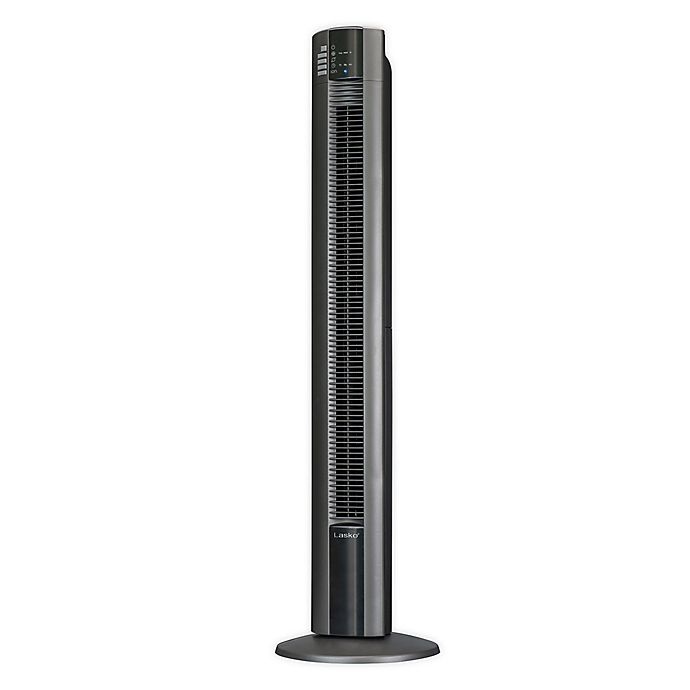 slide 1 of 1, Lasko 3-Speed Oscillating Tower Fan - Black, 48 in