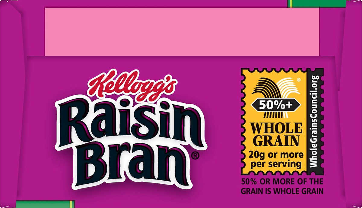 slide 5 of 7, Raisin Bran Kellogg's Raisin Bran Breakfast Cereal, High Fiber Cereal, Made with Real Fruit, Original, 1.52oz Box, 1 Box, 1.52 oz