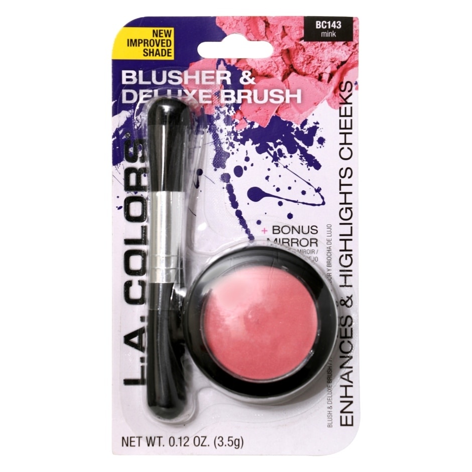 slide 1 of 1, L.A. Colors Mink Blusher With Brush, 0.12 oz
