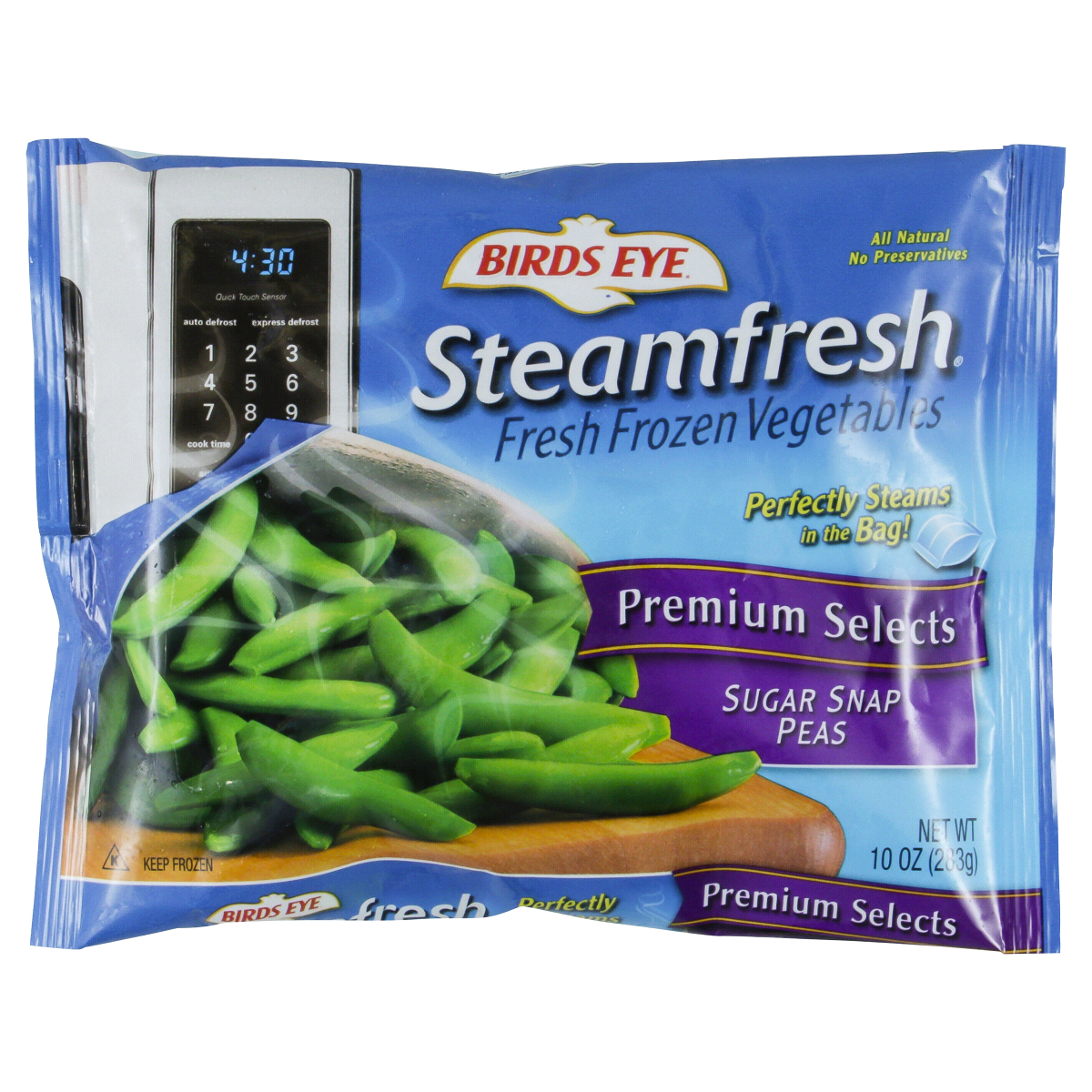 slide 1 of 2, Birds Eye Steamfresh Premium Sugar Snap Peas, 10 oz