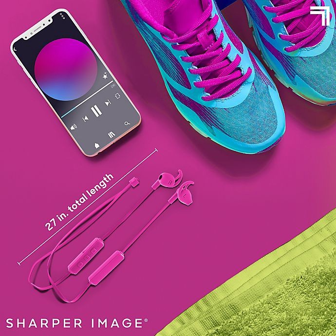 slide 6 of 10, Sharper Image The Sound Of Unity Wireless Earbuds - Neon Pink, 1 ct